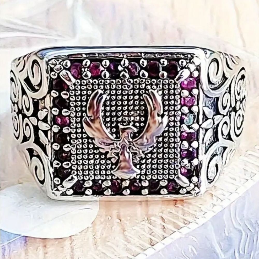 Retro vintage men's eagle Ring sz 9